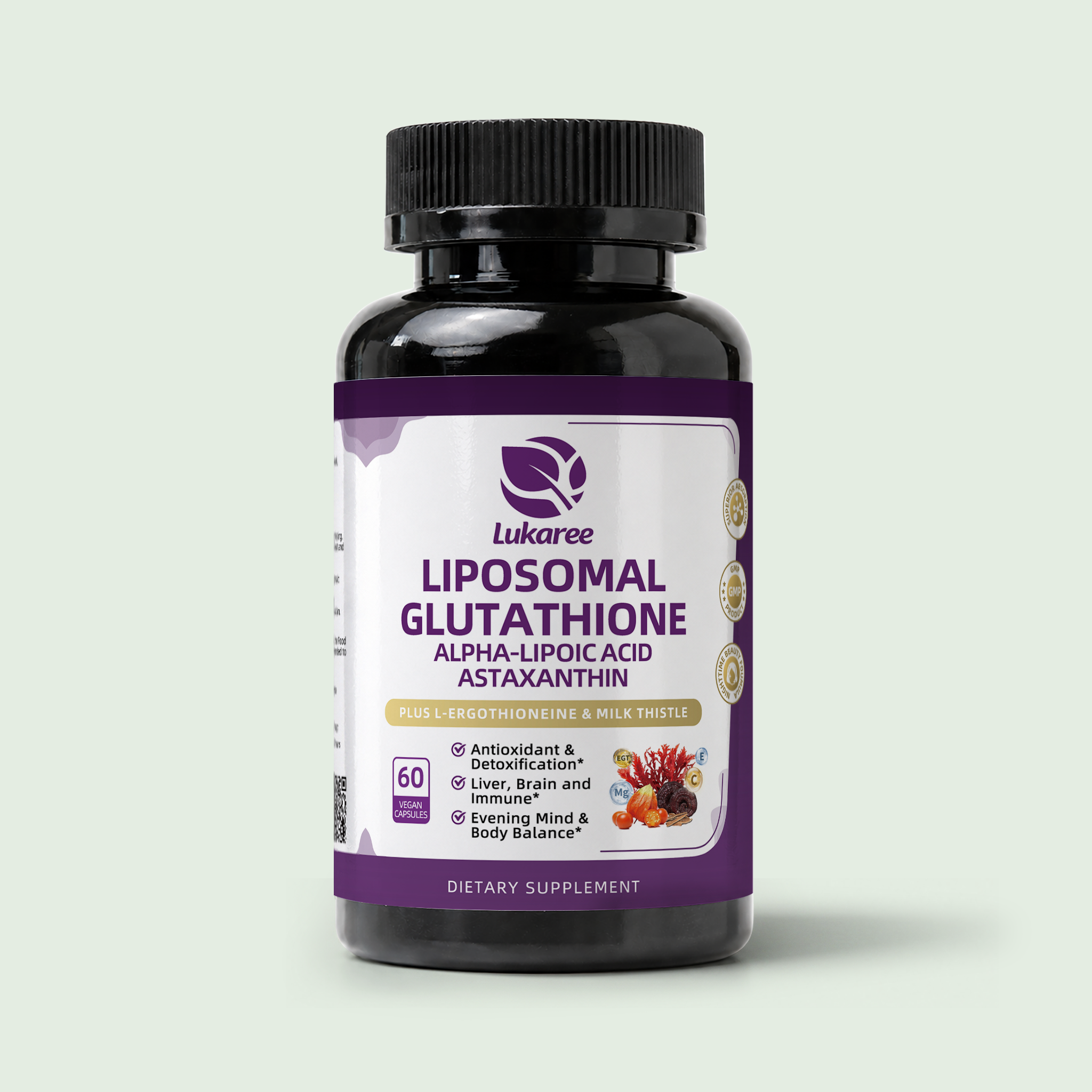 LUKAREE Liposomal Glutathione 500mg for Skin Glow & Liver Support – Lukaree