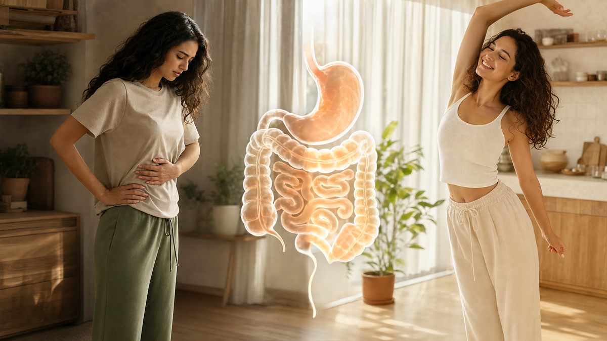 Infographic showing 5 Key Signs Your Gut Microbiome Is Out of Balance That You Should Know. Created by the Lukaree Team