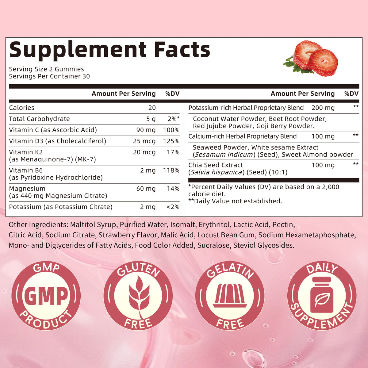 Potassium Magnesium Gummies • 60 Count