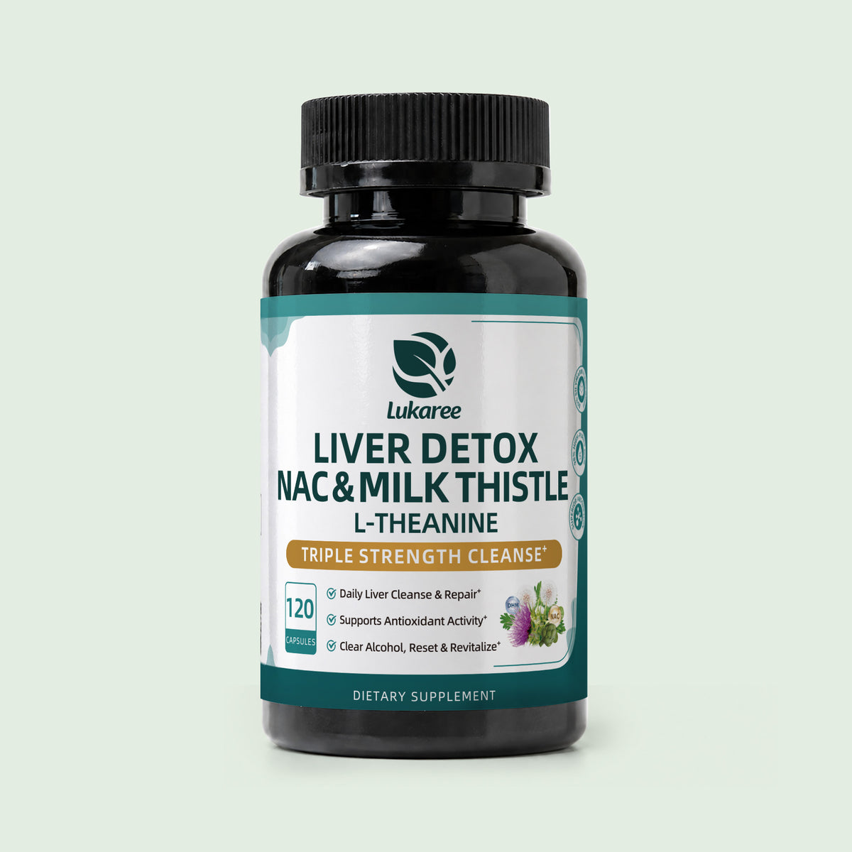 8-in-1 NAC & Milk Thistle Liver Detox Support • 120 Capsules