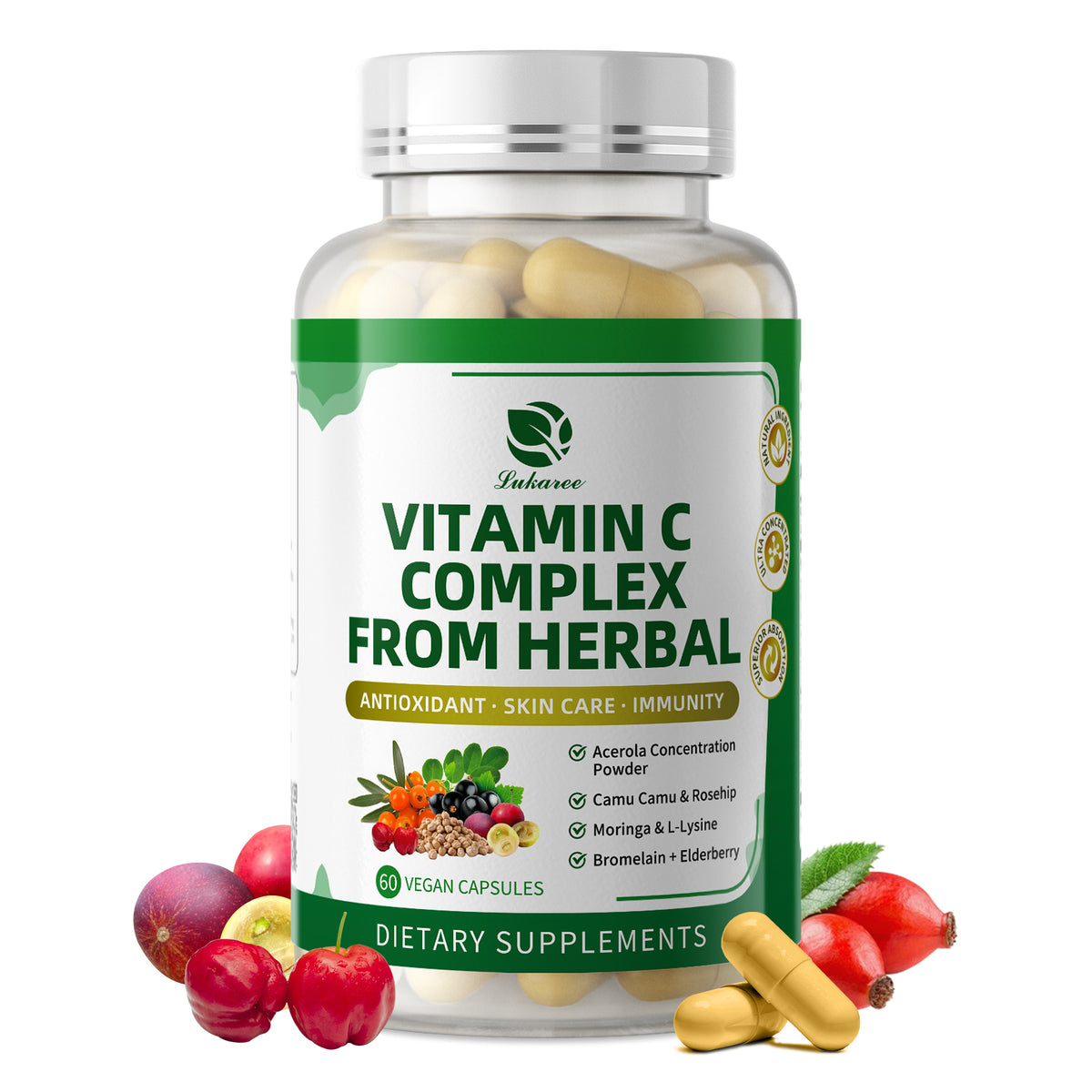 Whole-Food Vitamin C Complex Capsules• 60 Count