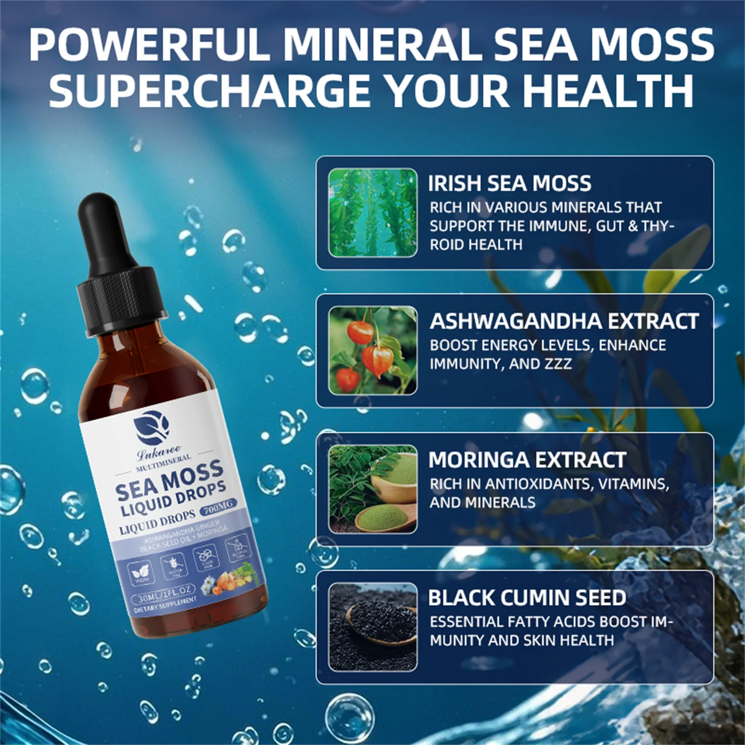 7-in-1 Sea Moss Drops • 2 fl oz (2-Pack)