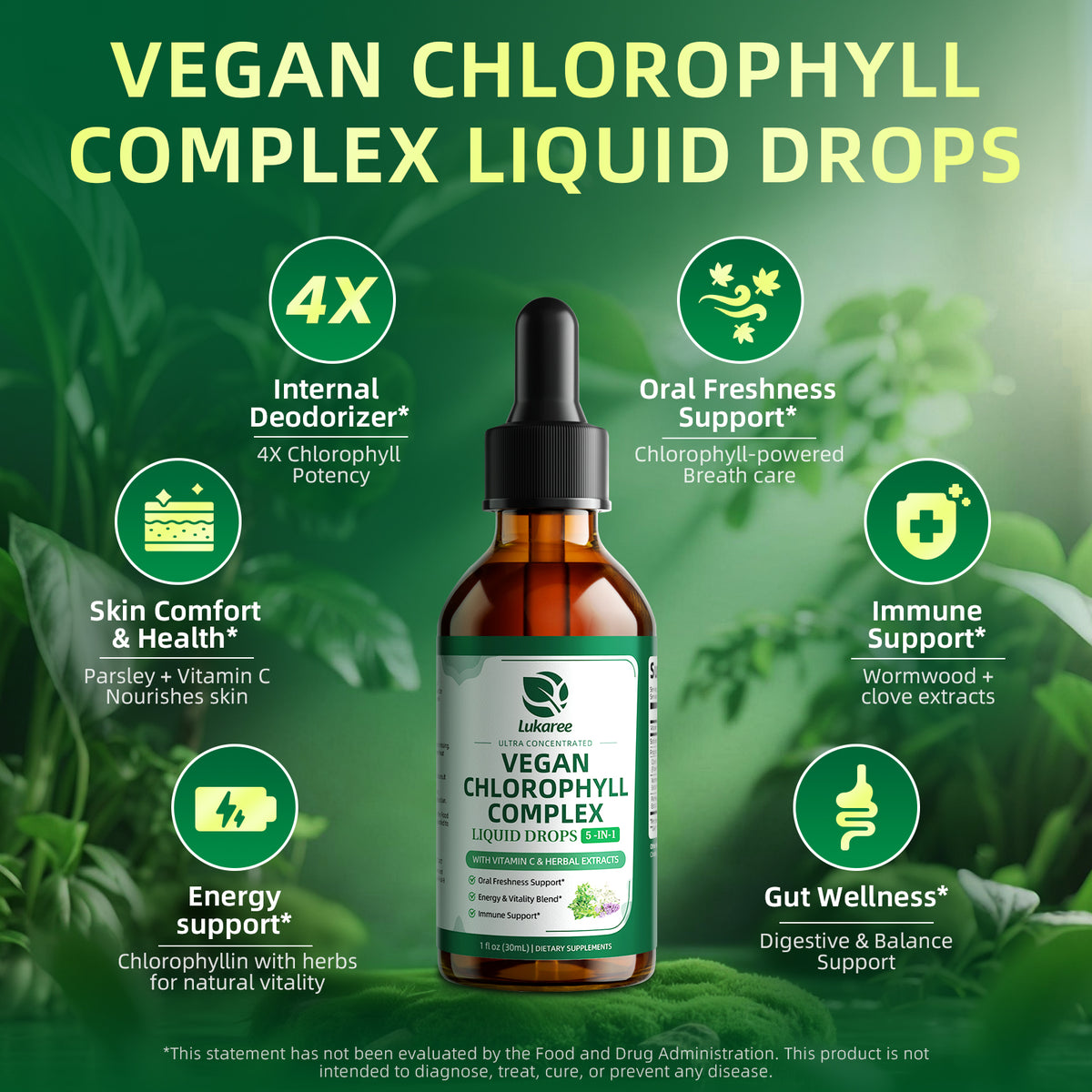 Chlorophyll Drops 200mg  • 1 fl oz (30ml)