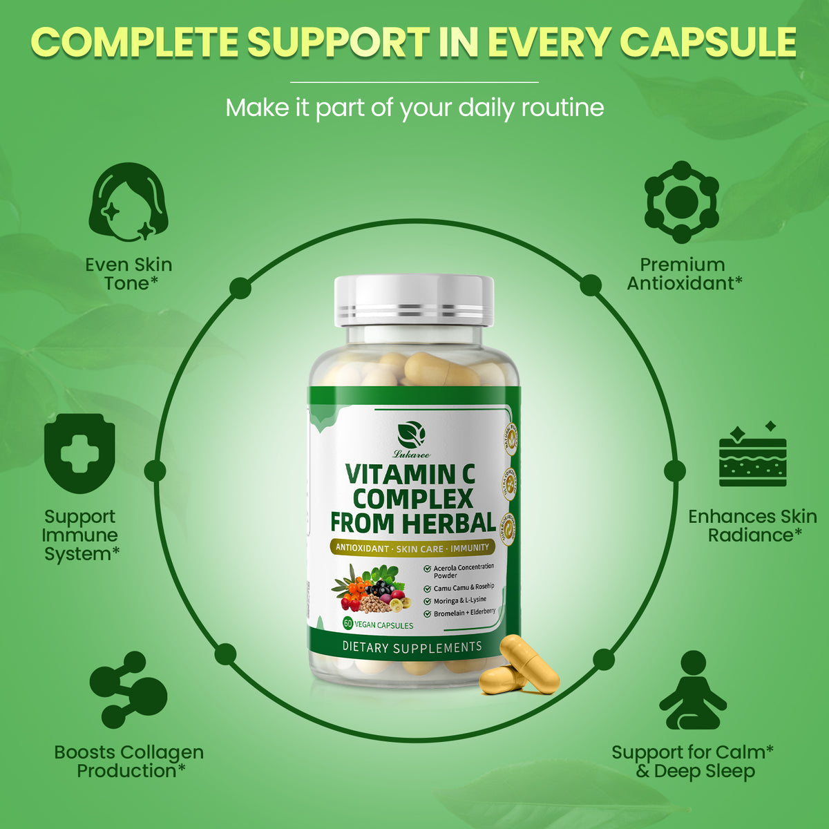 Whole-Food Vitamin C Complex Capsules• 60 Count