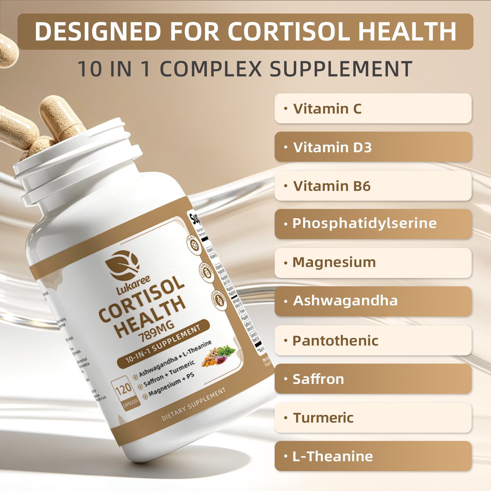 10-in-1 Cortisol Balance Reducer • 120 Capsules