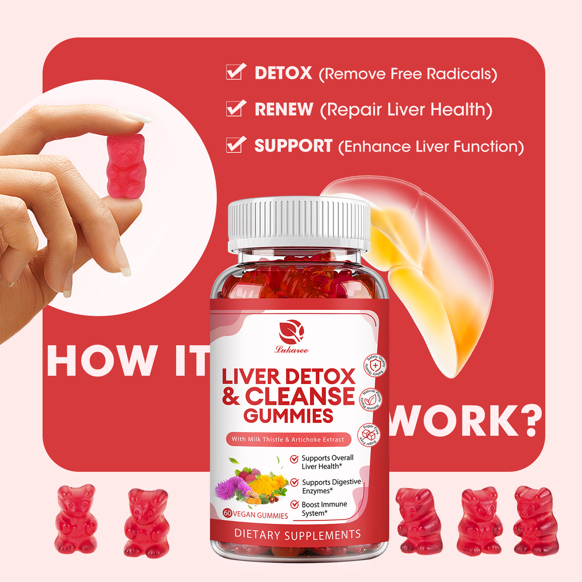 24-in-1 Liver Detox Gummies • 60 Count