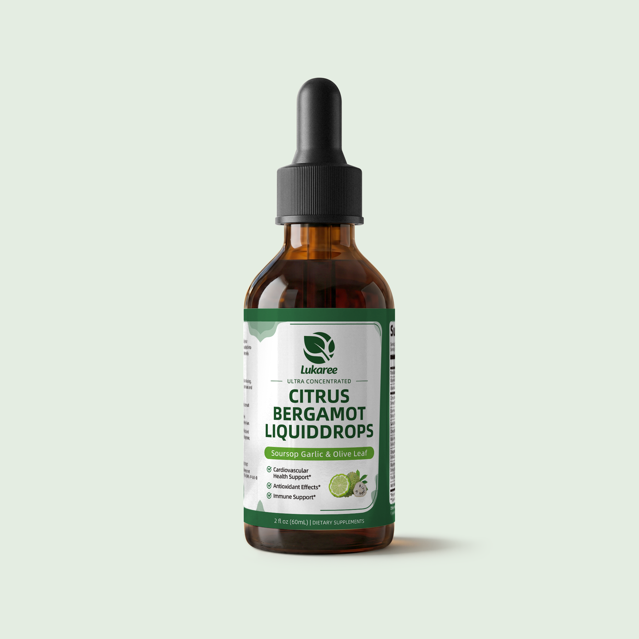 Citrus Bergamot  Liquid Drops Original Flavor • 2 fl oz (60 mL)