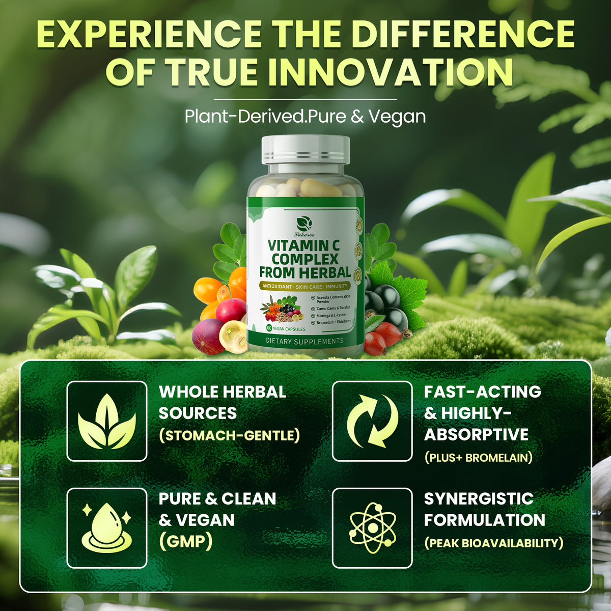 Whole-Food Vitamin C Complex Capsules• 60 Count