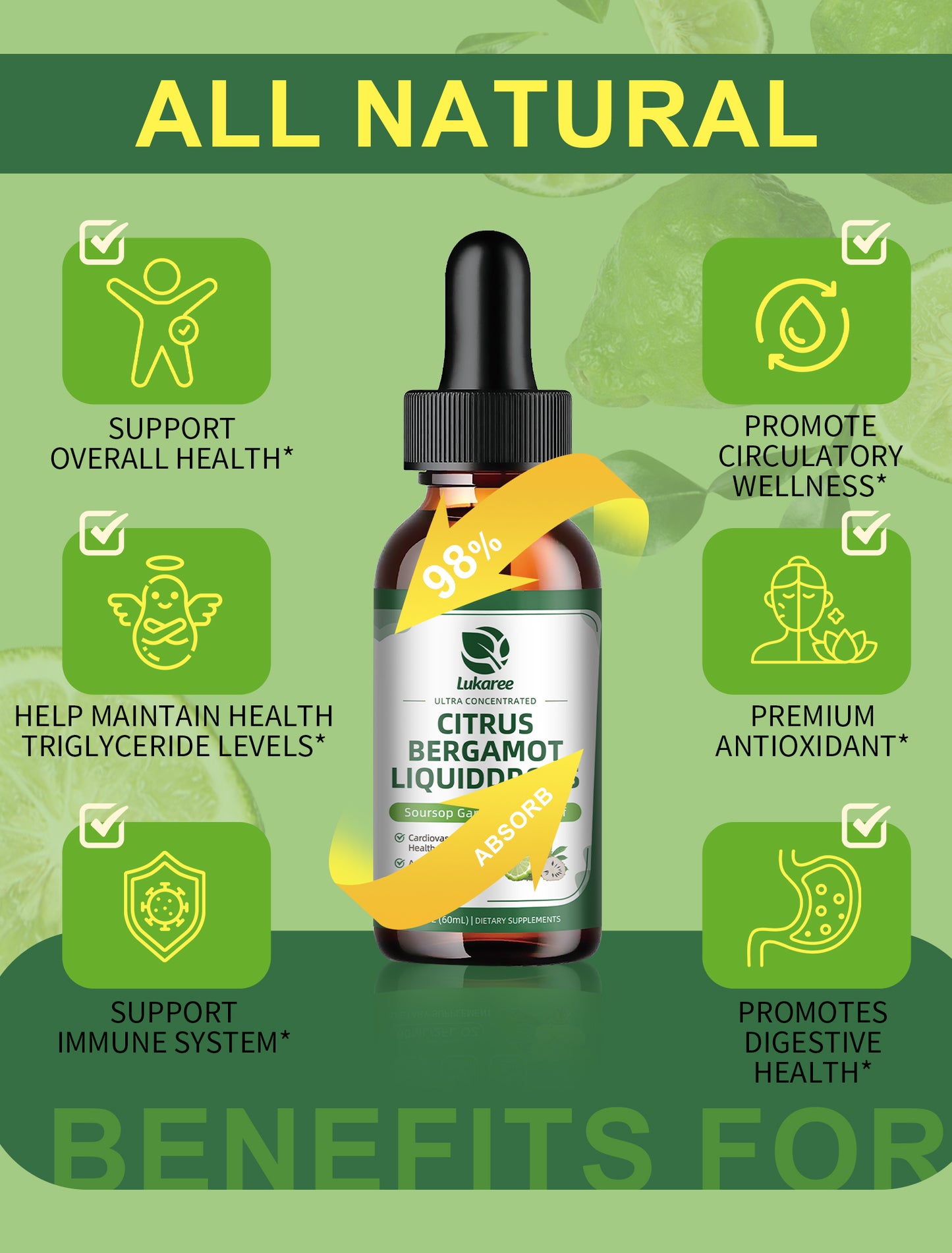Lukaree Citrus Bergamot  Liquid Drops Original Flavor