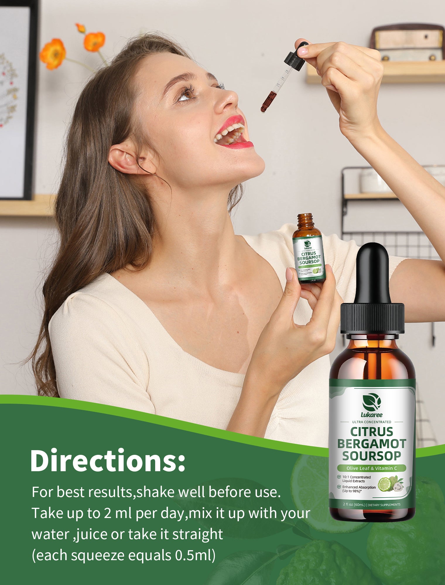 Citrus Bergamot Drops for Heart & Cholesterol Support • 2 fl oz (60ml)