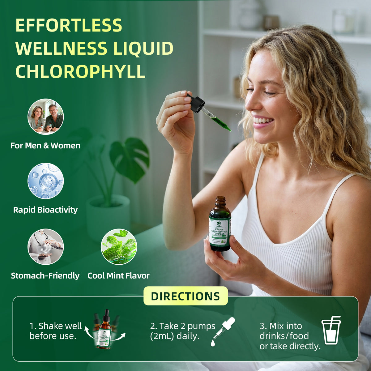 Chlorophyll Drops 200mg  • 1 fl oz (30ml)
