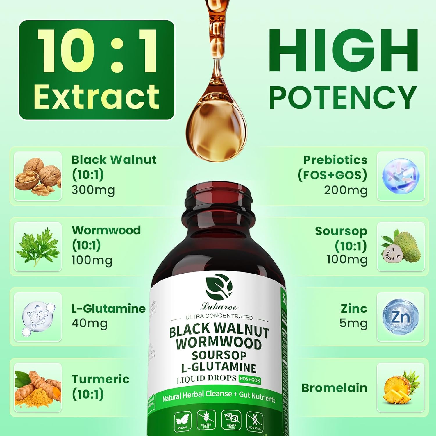 13-in-1 Soursop Black Walnut Drops • 2 fl oz (2-Pack)