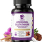 LUKAREE Liposomal Glutathione 500mg – Nighttime Skin Brightening & Liver Detox Support | 15-in-1 Vegan Antioxidant Complex