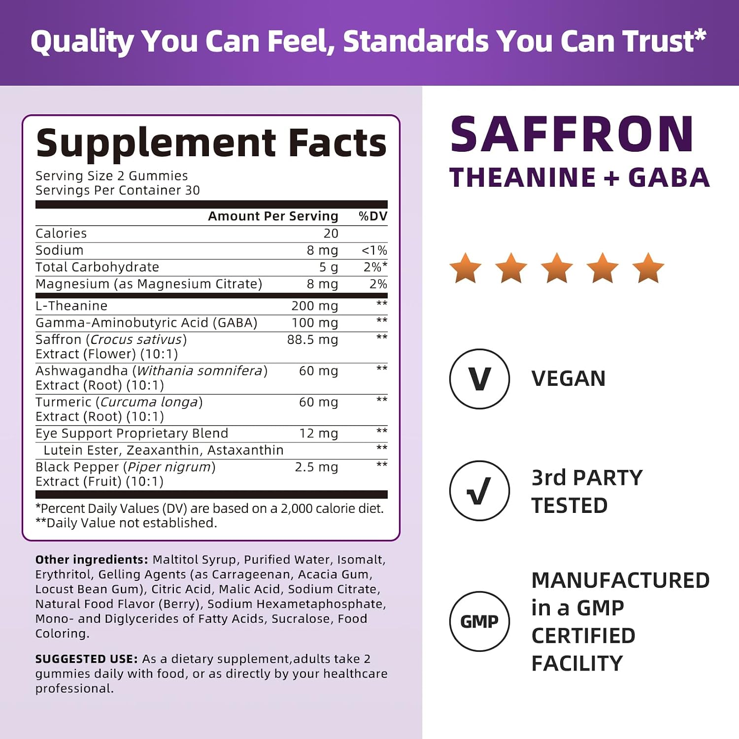 10-in-1 Saffron Gummies • Mixed Berry Flavor