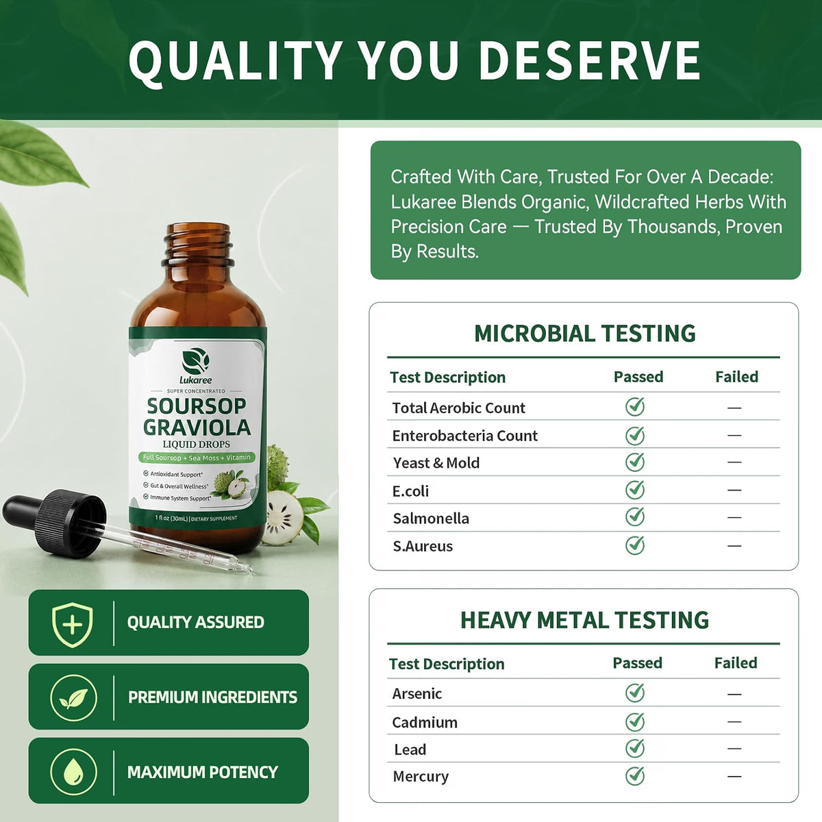 6-In-1 Soursop & Sea Moss Extract Liquid Drops • 1 fl oz (2-Pack)