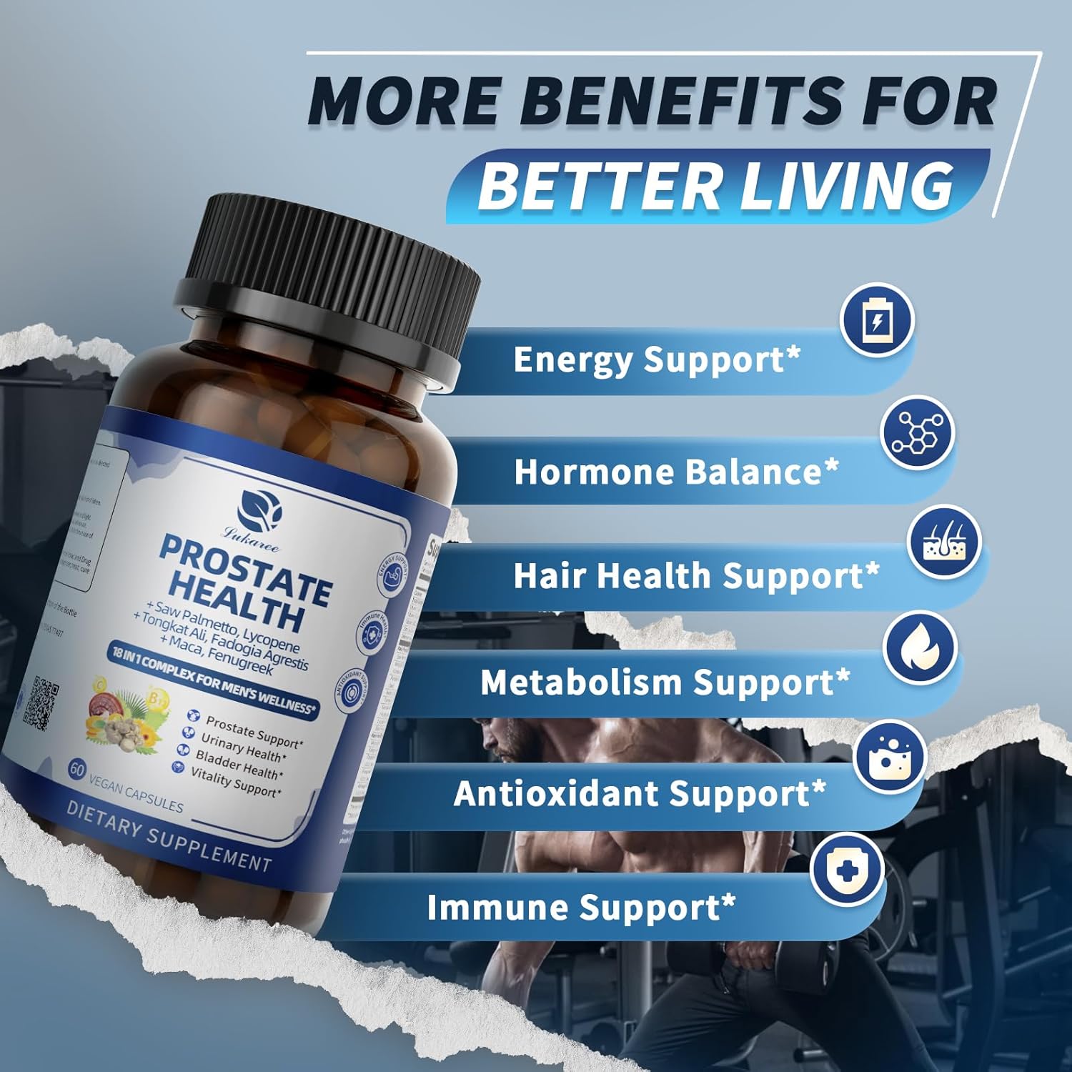 18-in-1 Prostate Health Support • 60 Capsules