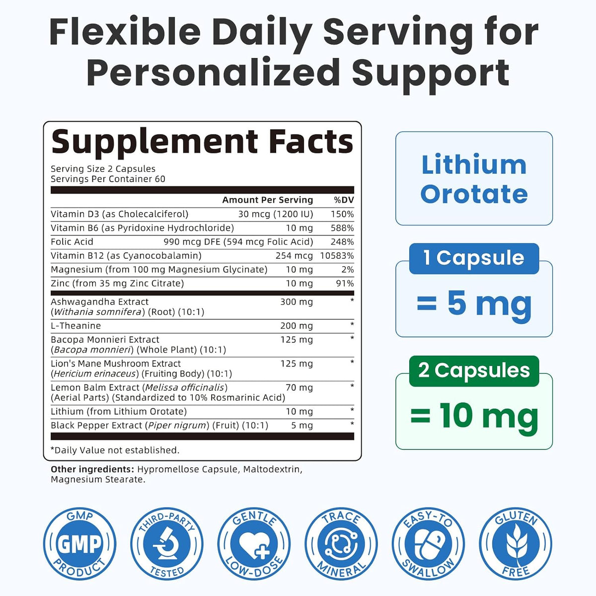 13-in-1 Lithium Orotate Complex • 120 Capsules
