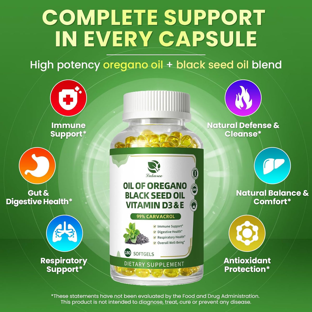 Oregano Oil Softgels • 180 Count