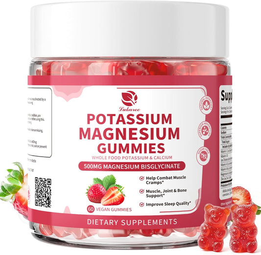 Magnesium Potassium Gummies for Sleep, Muscle Relaxation – 120 Gummies