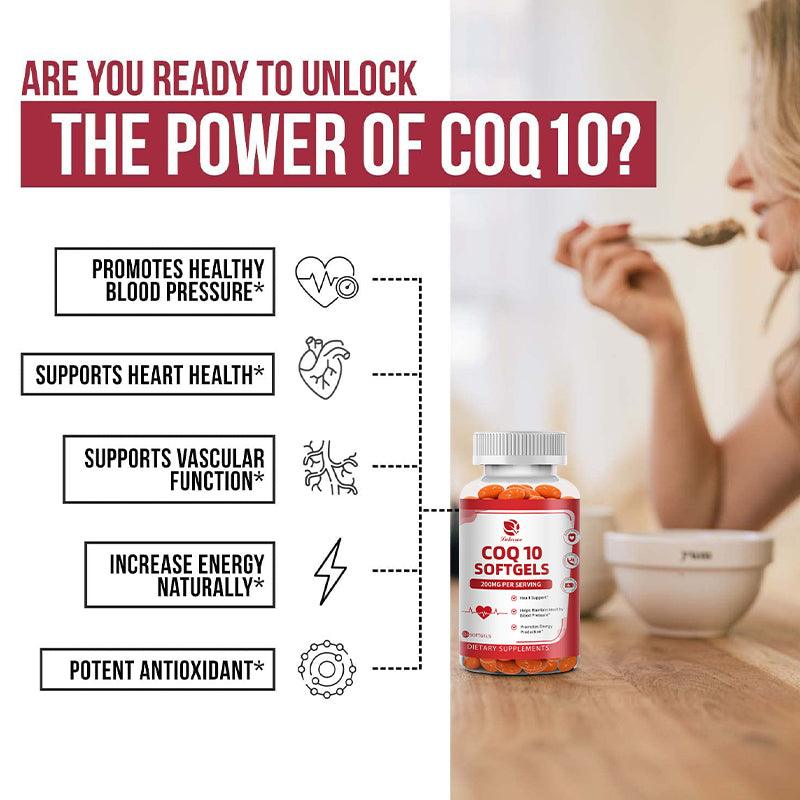 CoQ10 Supplement – Natural Q-SORB Form – 120 Capsules