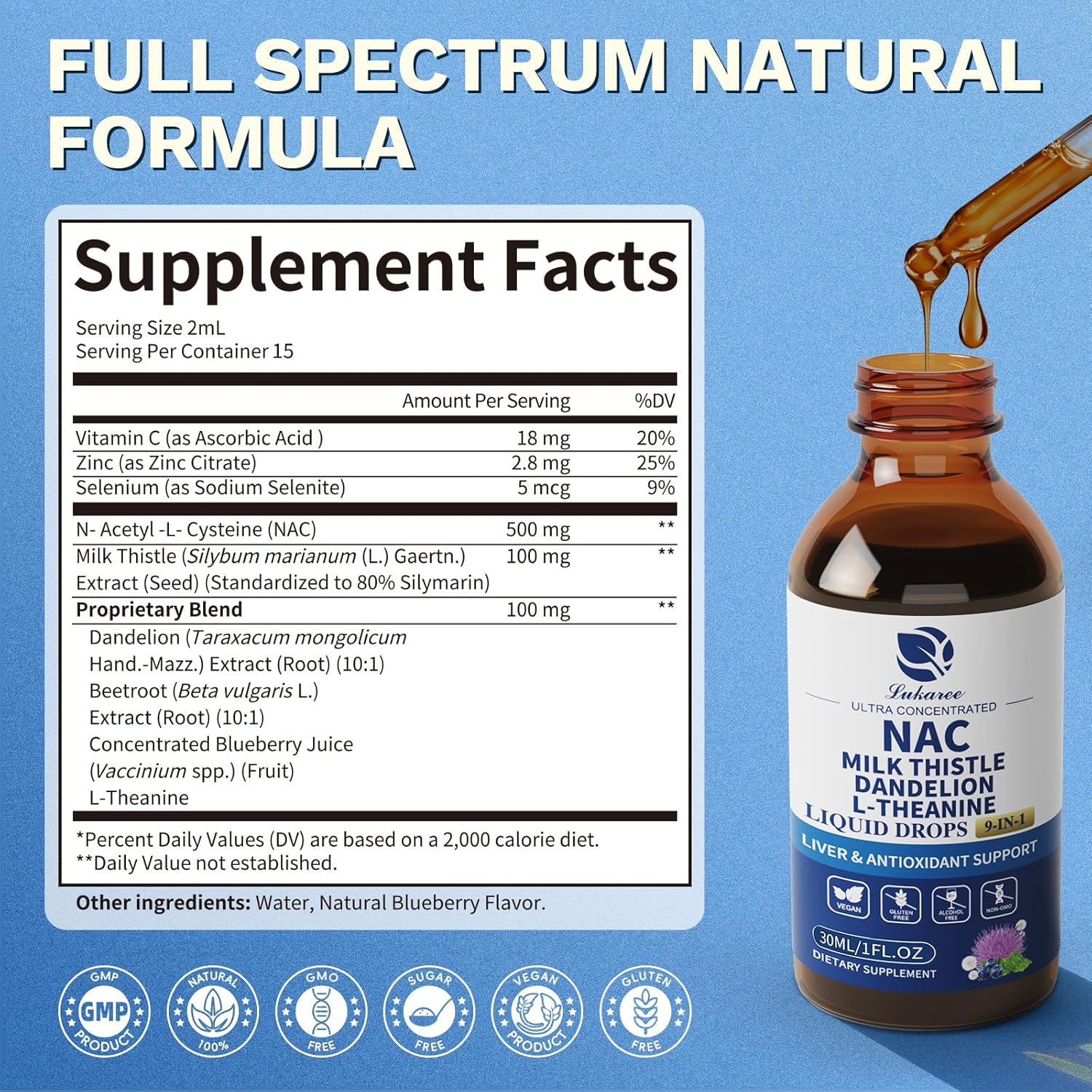 Liposomal NAC Liver & Respiratory Support Drops • 2 fl oz (60ml)