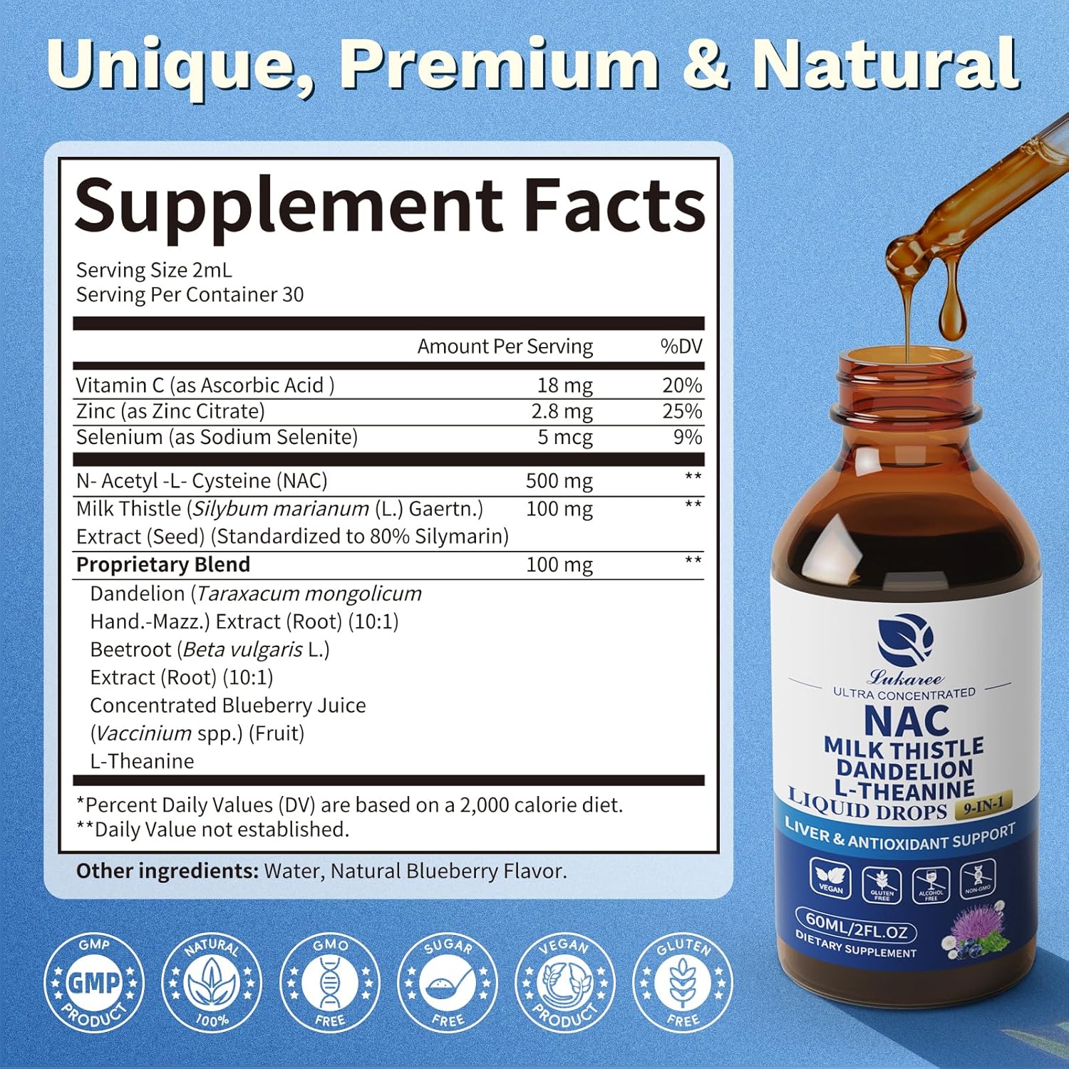 9-in-1 Liposomal NAC Drops • 2 fl oz (60ml)