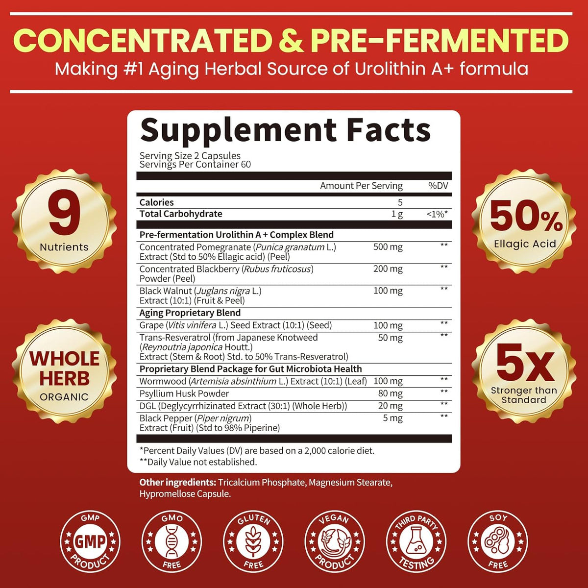 Triple-Strength Urolithin A+ Complex • 120 Capsules