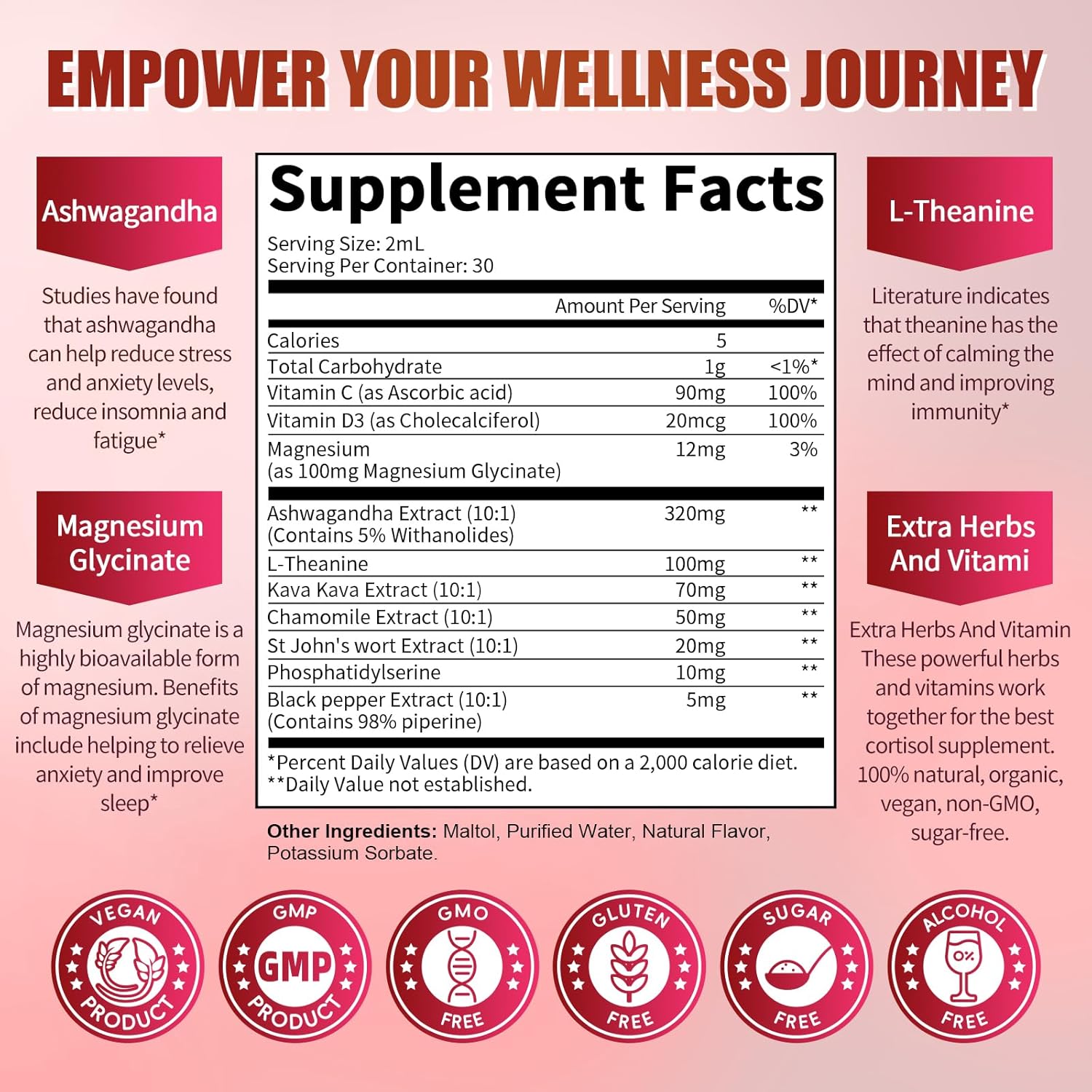 10-in-1 Cortisol Support Drops – Cranberry Flavor • 2 fl oz (60ml)