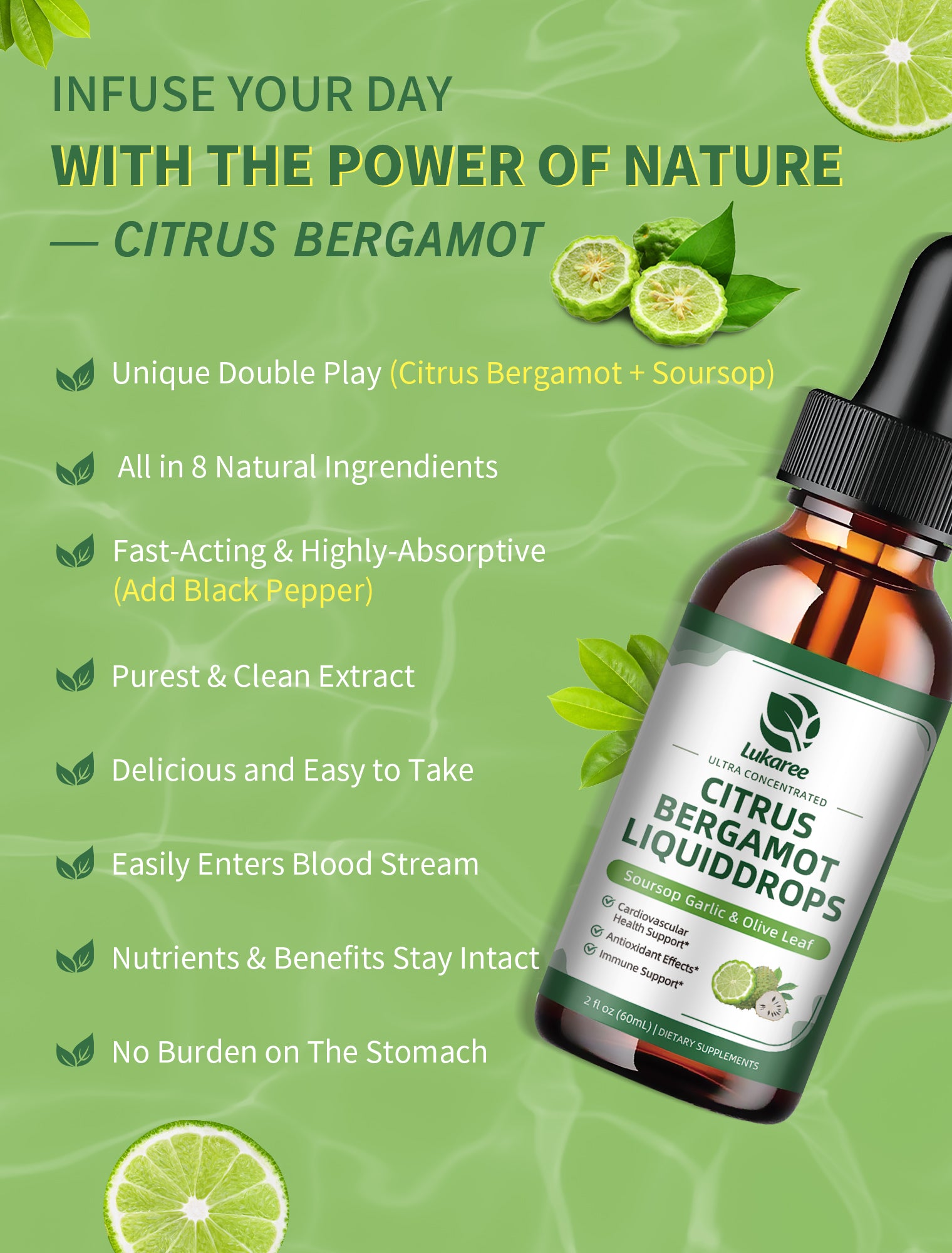 11-in-1 Citrus Bergamot Drops • 2 fl oz (60ml)