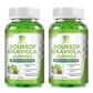 (2 Packs) Soursop Graviola Gummies - Soursop Leaves Extract w/Vitamin C, Zinc & Whole Natural Food for Immunity, Liver, Sleep & Antioxidant, Gluten Free, Vegan, 120 Gummies