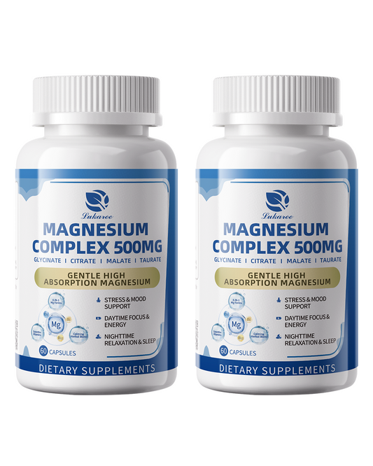 Lukaree 4-in-1 Magnesium Complex 500mg High Absorption Vegan Capsules
