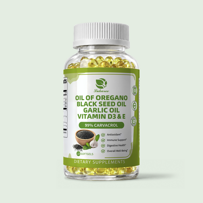 6-in-1 Oregano Oil with Black Seed Oil Complex • 120Softgels