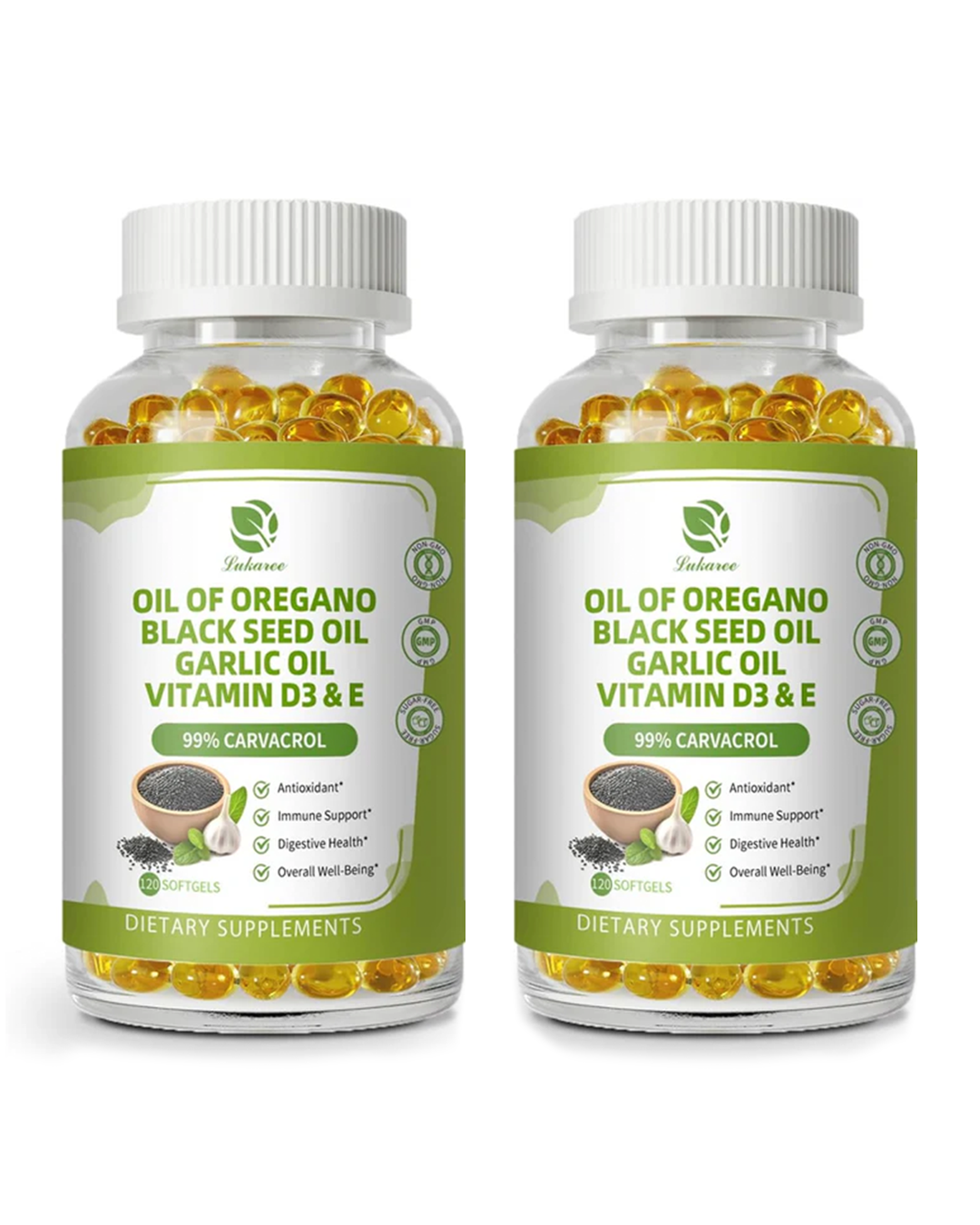 Oregano Oil Softgels with Black Seed Oil • 120 Count