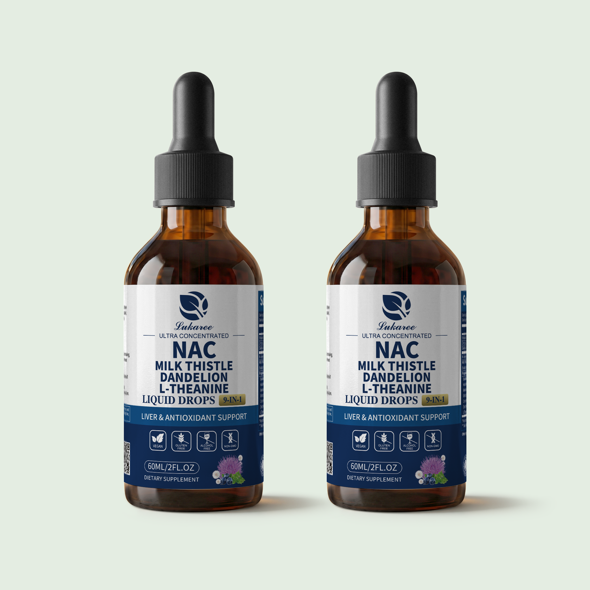 Liposomal NAC Liver & Respiratory Support Drops • 2 fl oz (60ml