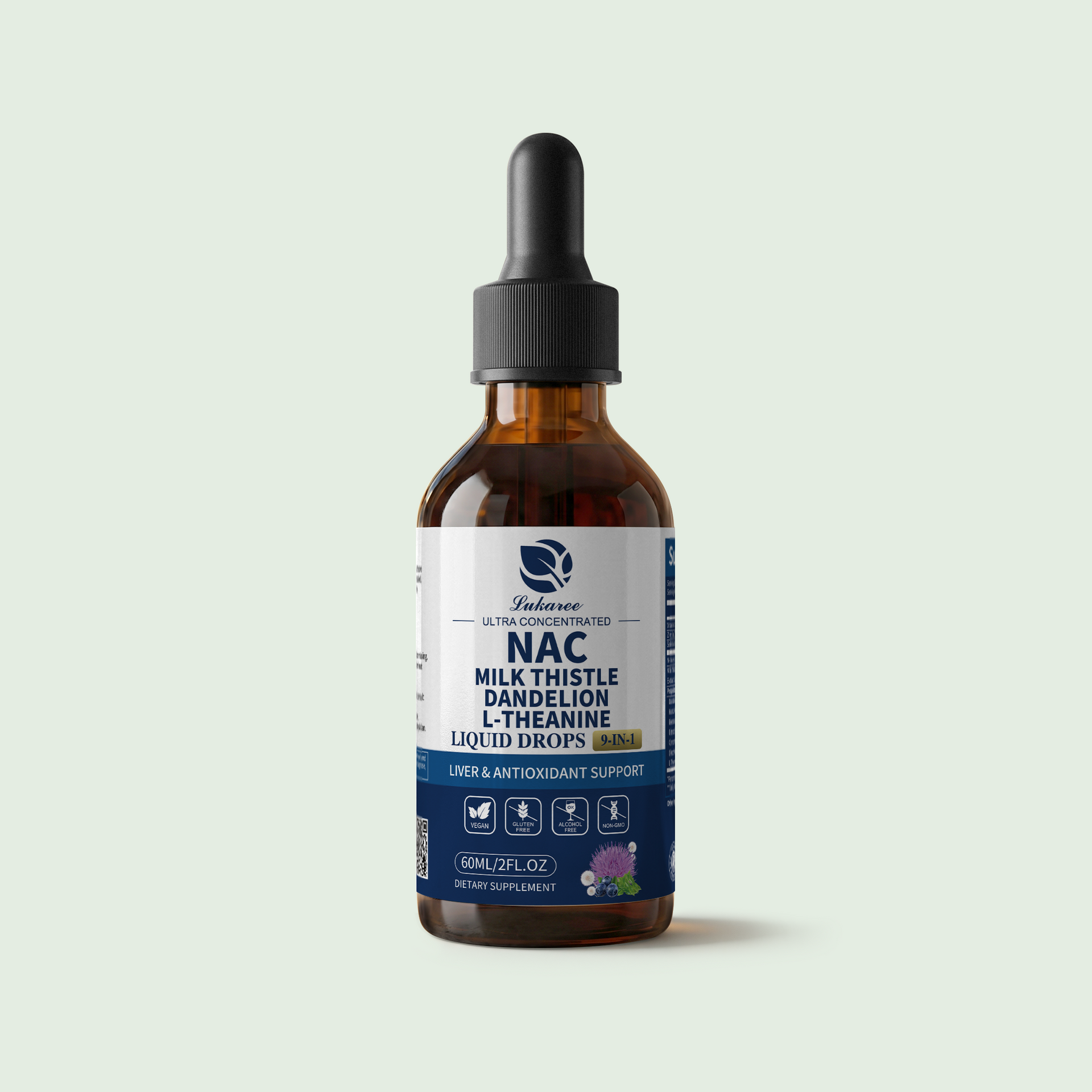Lukaree Liposomal NAC Supplement – 700mg N-Acetylcysteine with Milk Thistle, L-Theanine & Beet Root