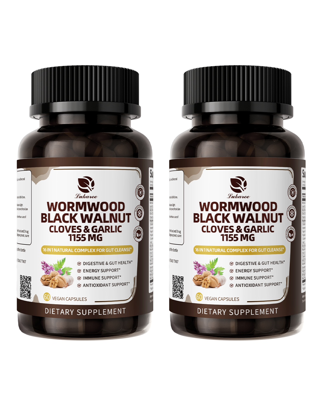 Wormwood & Black Walnut 1155 mg Complex • 60 Capsules