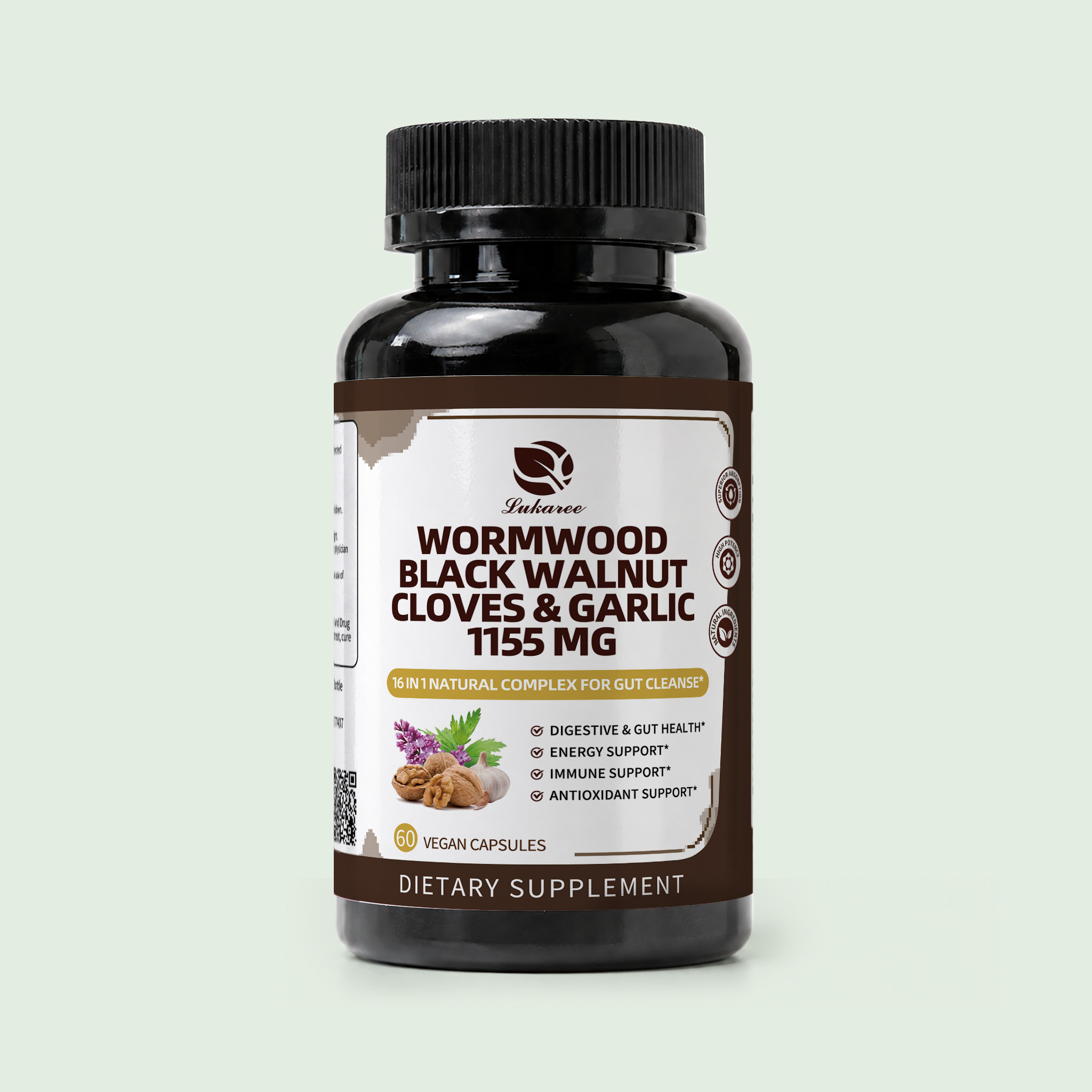 Wormwood & Black Walnut 1155 mg Complex • 60 Capsules