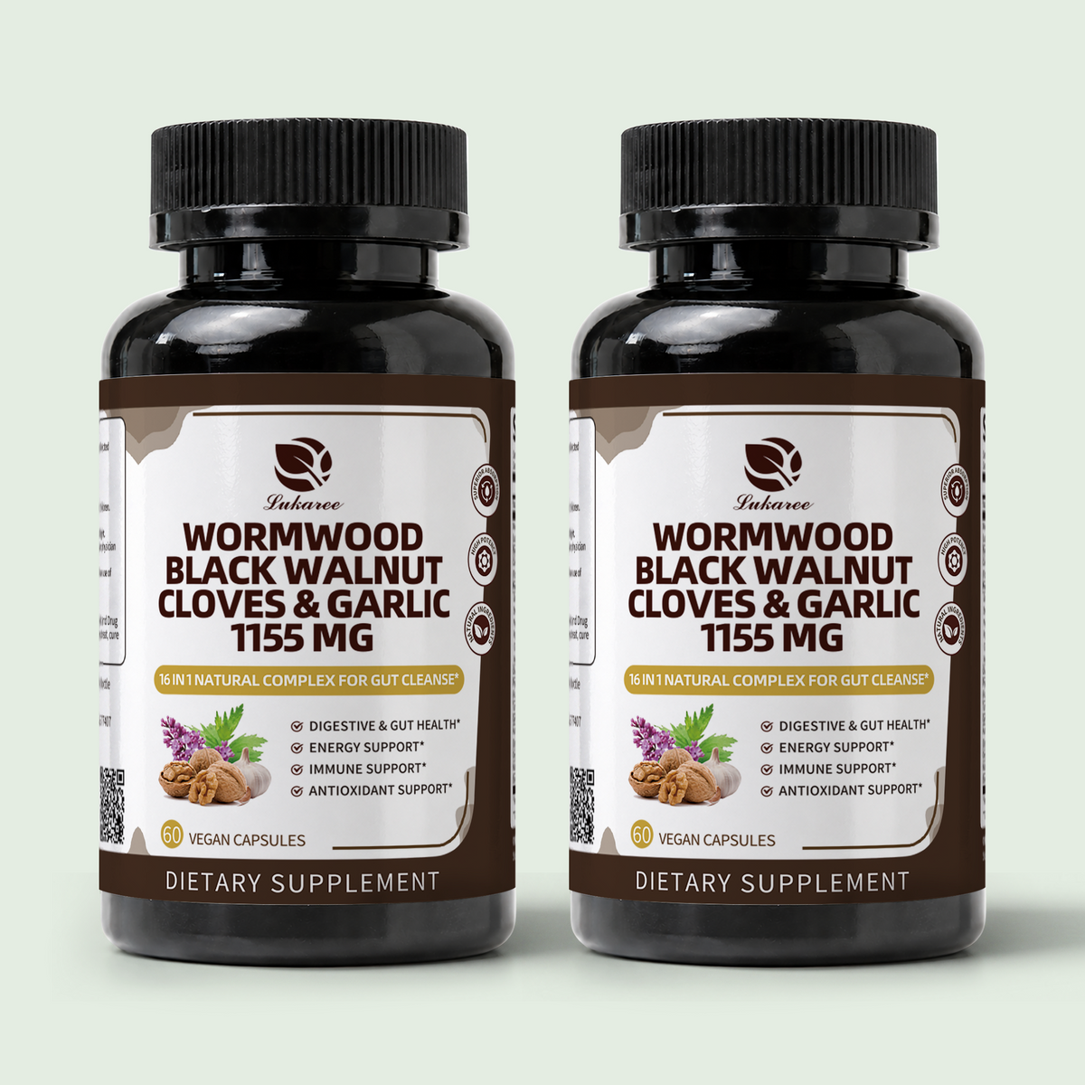 Wormwood & Black Walnut 1155 mg Complex • 60 Capsules