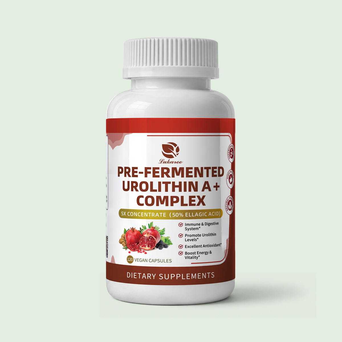 Triple-Strength Urolithin A+ Complex • 120 Capsules