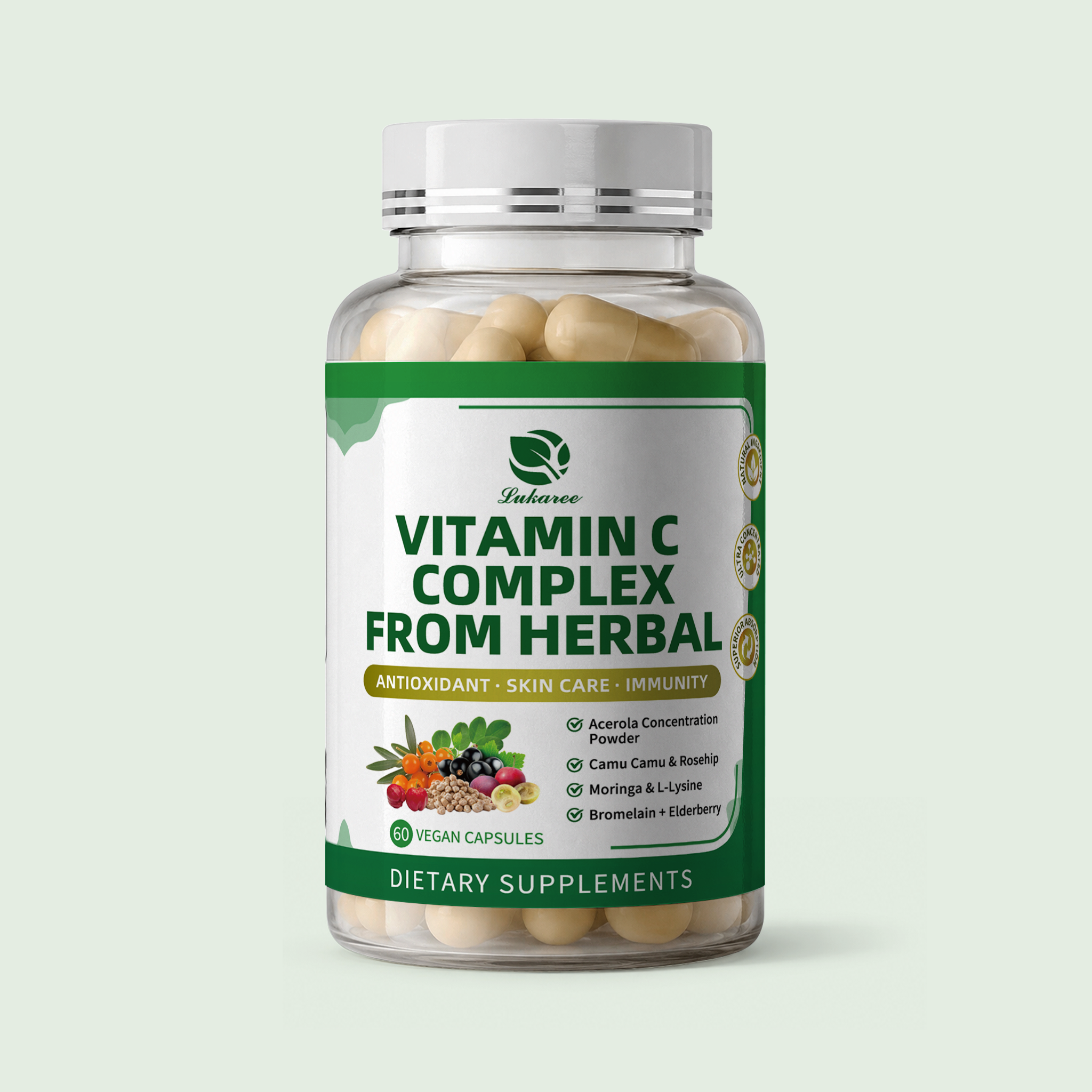Whole-Food Vitamin C Complex Capsules• 60 Count