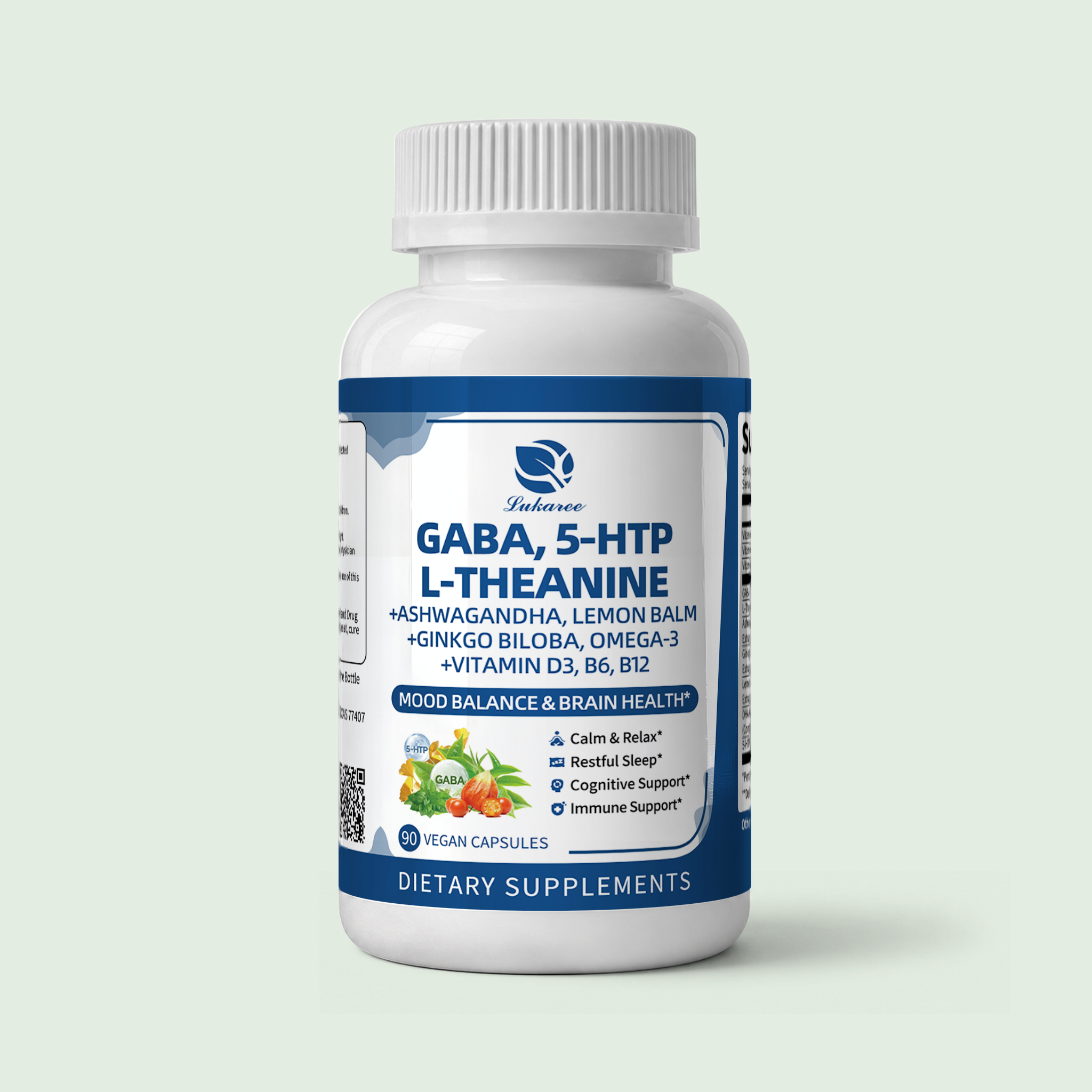 GABA Supplements 750mg Capsules  • 90 Count