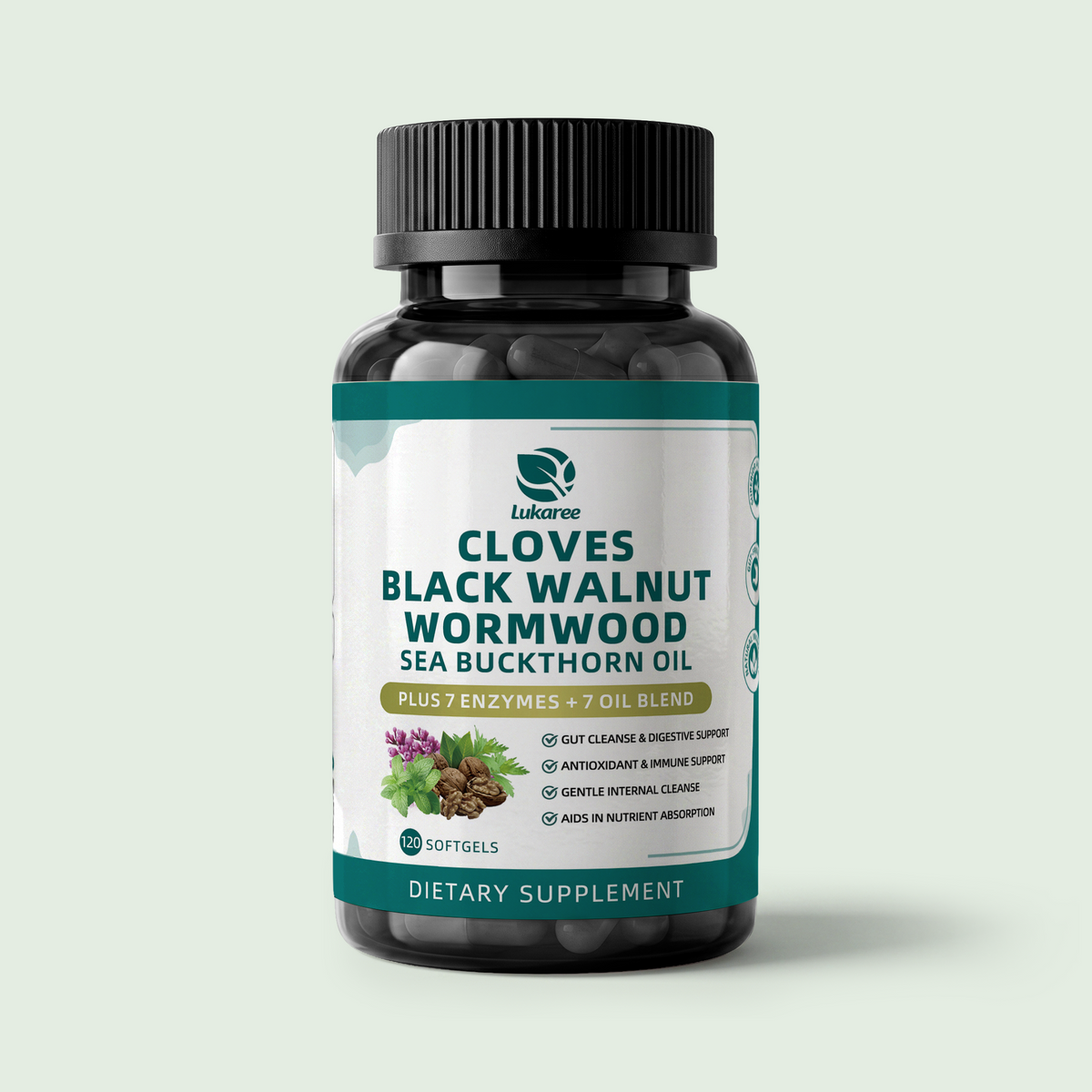 20-in-1 Clove Wormwood Black Walnut Softgels • 120 Count