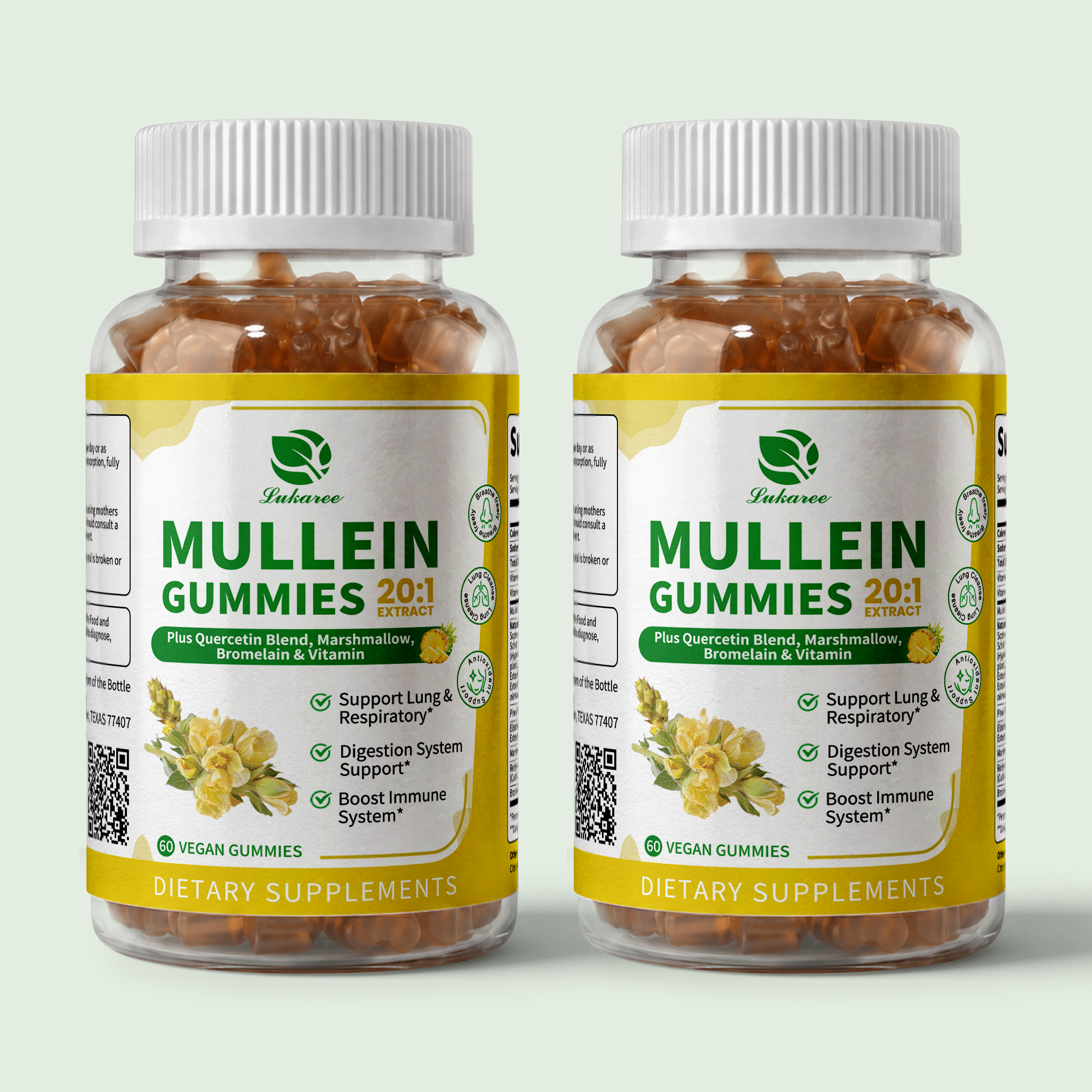 20 in 1 Mullein Gummies • 60 Count (2-Pack)