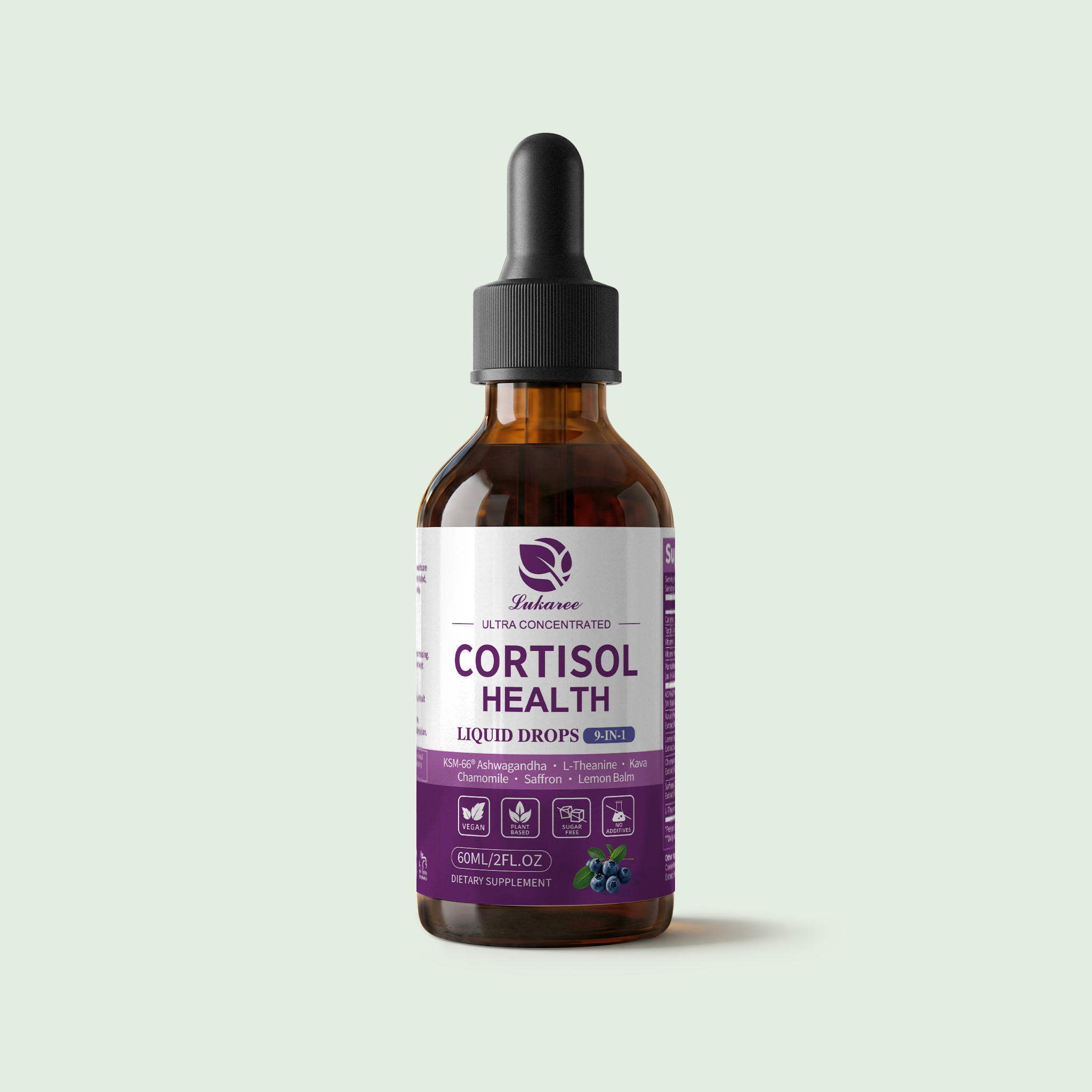 9-in-1 Cortisol Support Drops • 2 fl oz (60ml)
