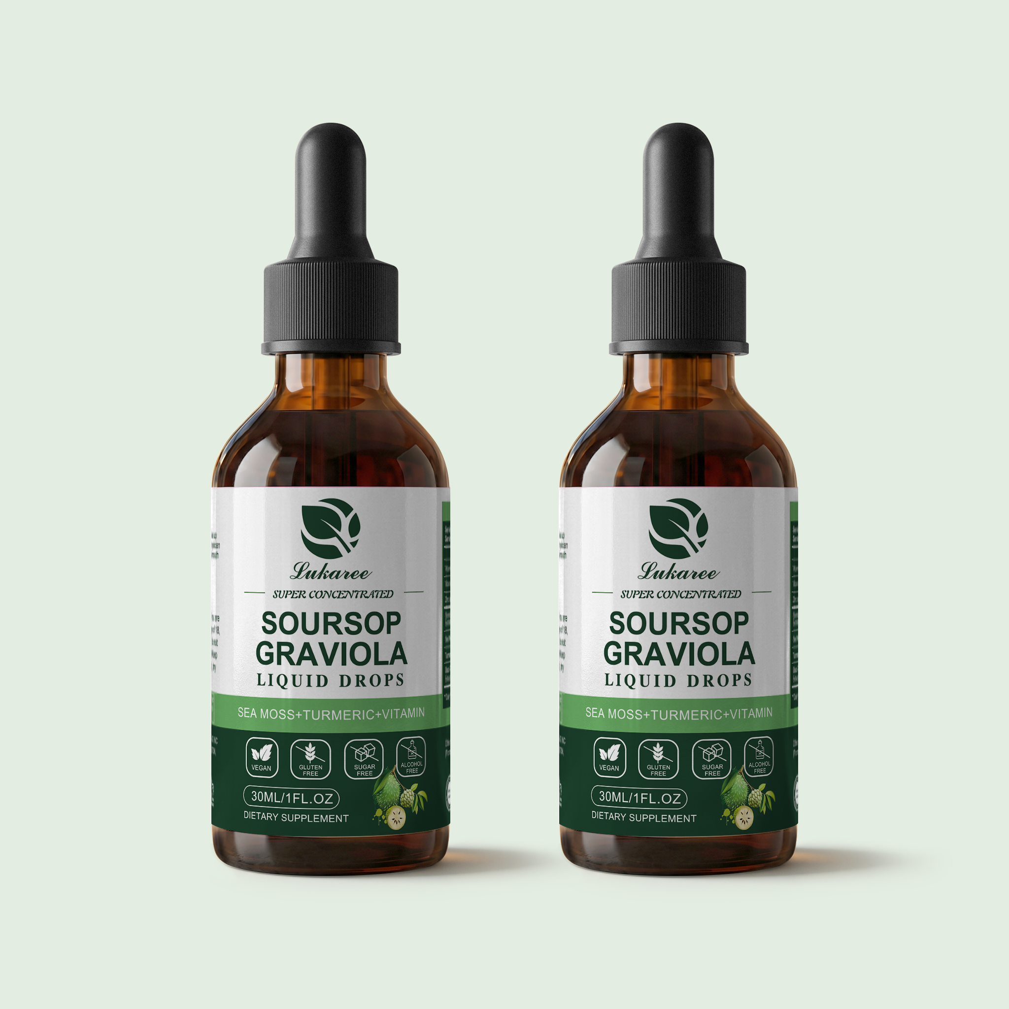 7-In-1 Soursop & Sea Moss Extract Liquid Drops • 1 fl oz (2-Pack)