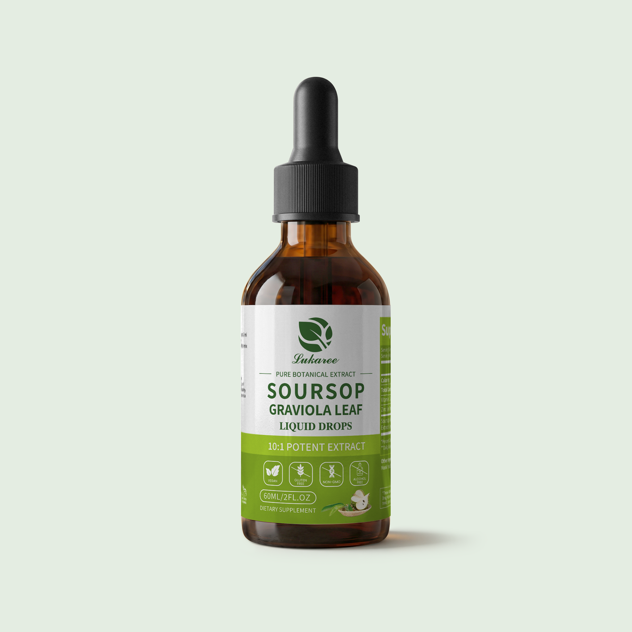 Pure Soursop Leaf Immune Support Drops • 2 fl oz (60ml)