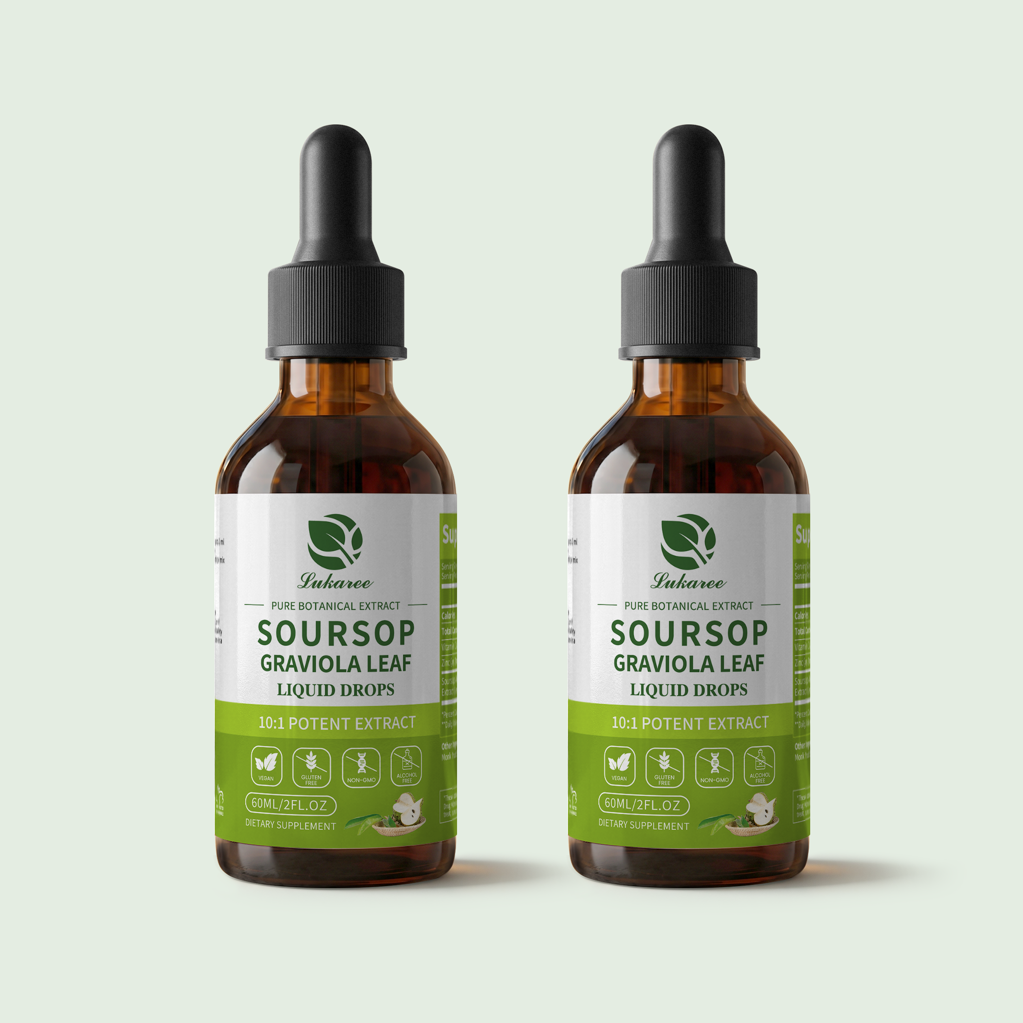 Pure Soursop Leaf Immune Support Drops • 2 fl oz (60ml)