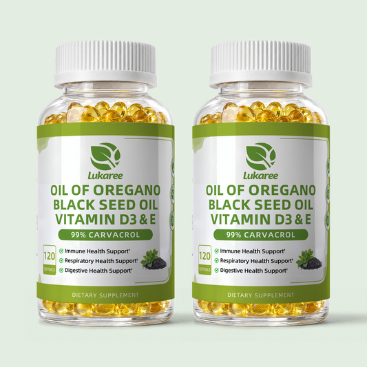 6-in-1 Oregano & Black Seed Oil • 120 Softgels (2-Pack)