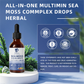 Sea Moss Liquid Drops – Irish Sea Moss with Ashwagandha, Moringa, Black Seed, Mullein Leaf, Chlorophyllin, Elderberry Extract | 2 Fl Oz